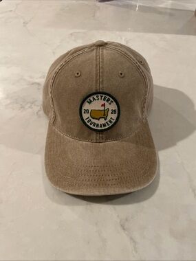 2026 Masters Tournament Logo Dad Hat in Taupe | Rory repeat win!
